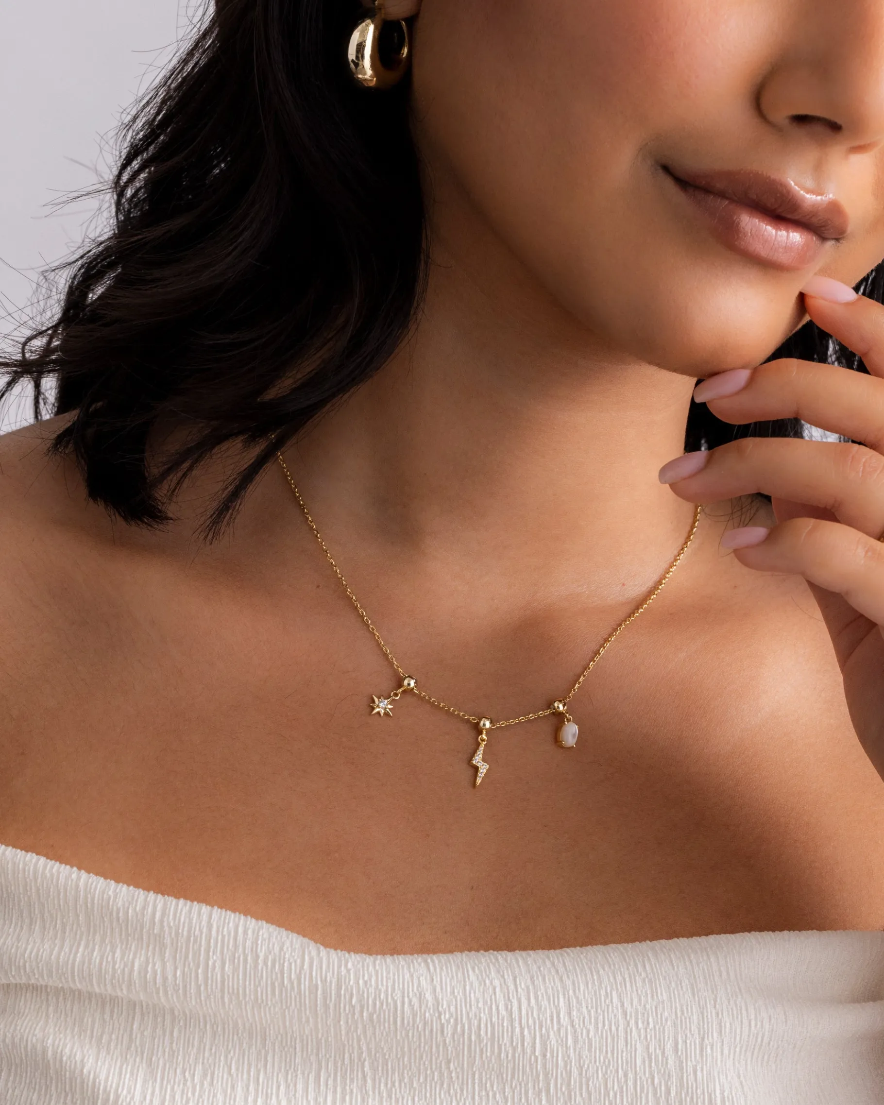 PAVOI Charms|Pearls-Whimsy Celestial Charm Necklace