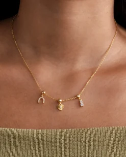 PAVOI Charms|Pendants-Whimsy Horseshoe Charm Necklace
