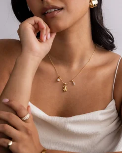 PAVOI Charms|Pearls-Whimsy Teddy Bear Charm Necklace
