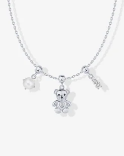 PAVOI Charms|Pearls-Whimsy Teddy Bear Charm Necklace